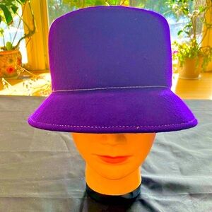 Women's Purple Felt Bucket Hat